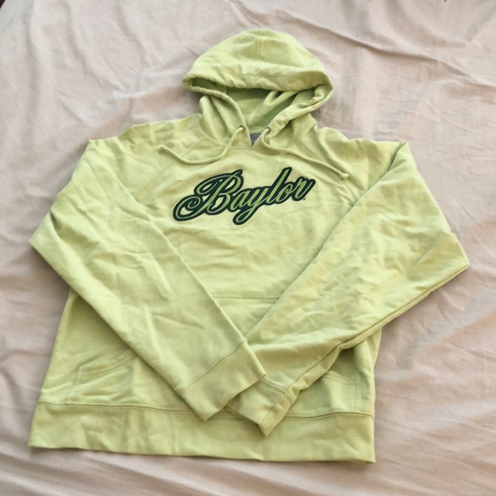 Vintage Unisex NEON Green Baylor Hoodie